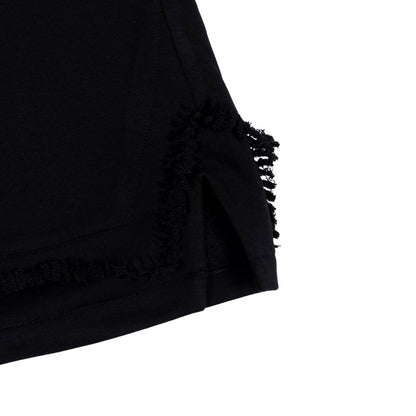 BLACK DISTRESSED SHORTS