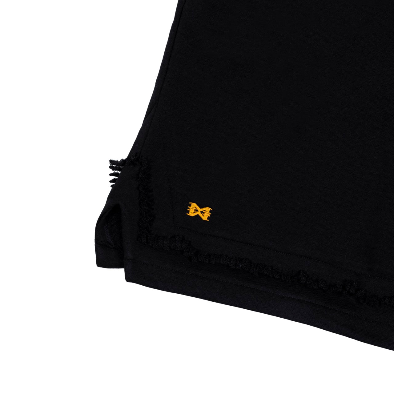 BLACK DISTRESSED SHORTS