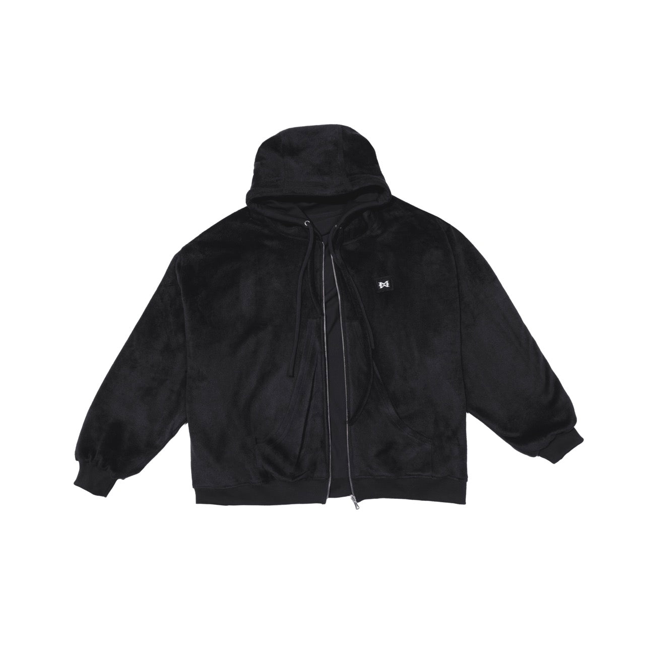 DOUBLE-FACE ZIP HOODIE