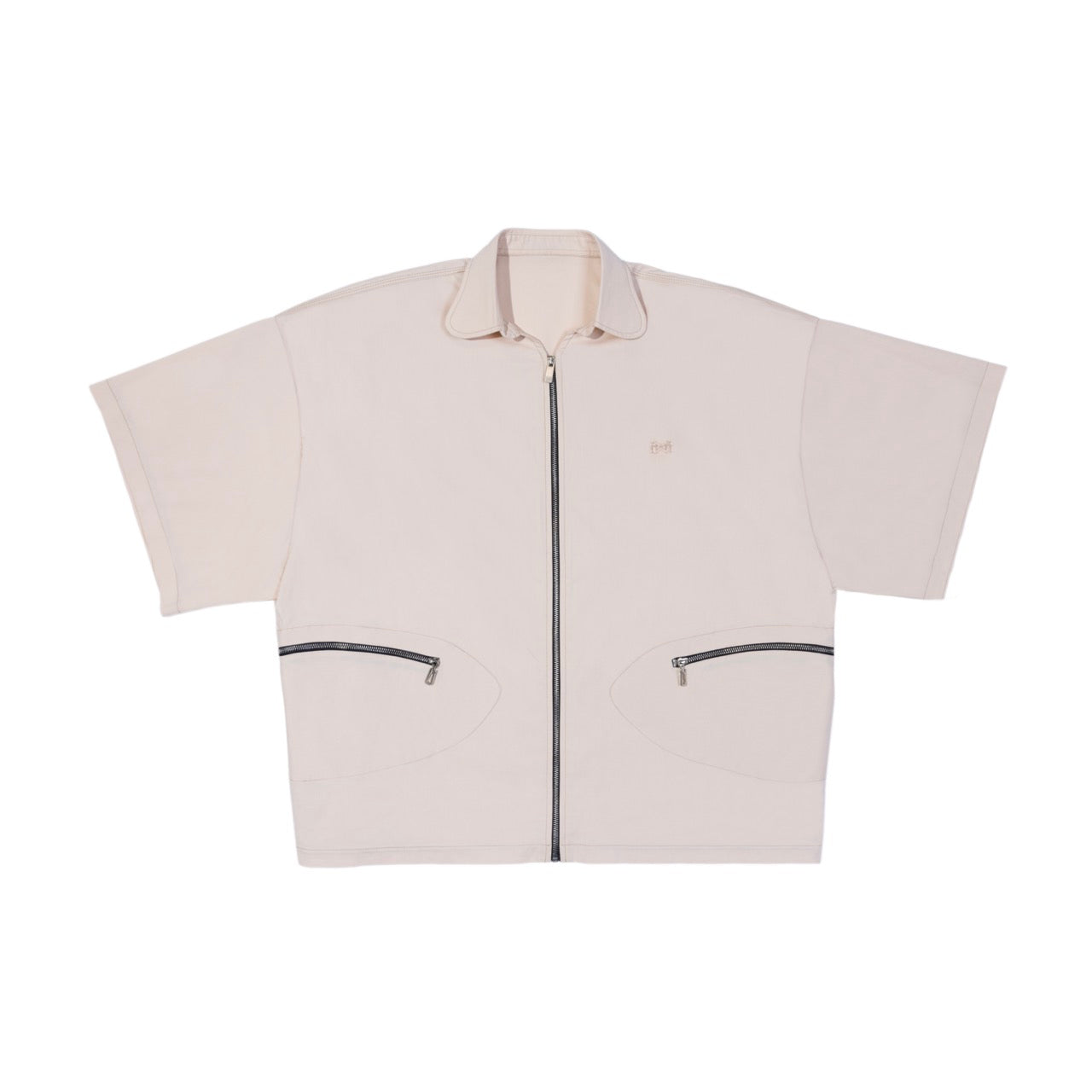 ZIP UP COLLARED SHIRT