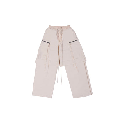 BEIGE CONVERTIBLE SHORT-PANTS