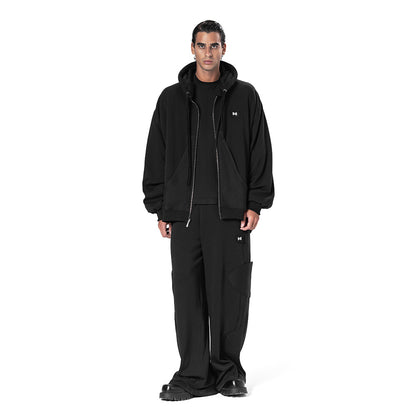 DOUBLE-FACE ZIP HOODIE