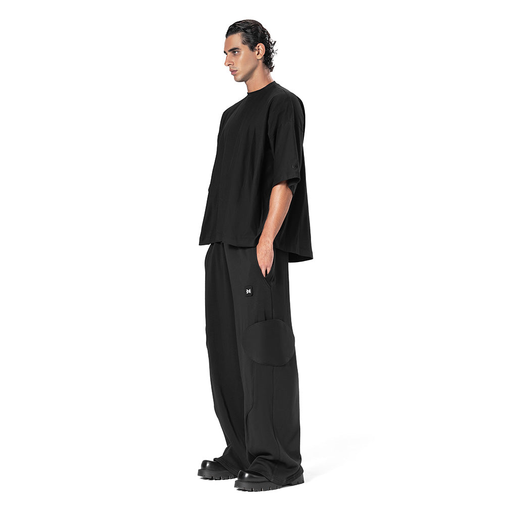 OVERSIZED CROPPED PLEAT T-SHIRT