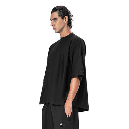 OVERSIZED CROPPED PLEAT T-SHIRT