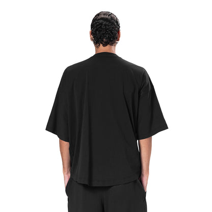 OVERSIZED CROPPED PLEAT T-SHIRT