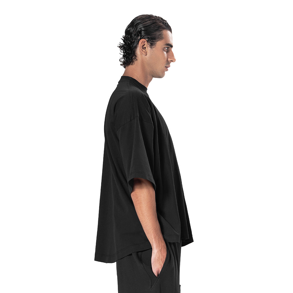 OVERSIZED CROPPED PLEAT T-SHIRT