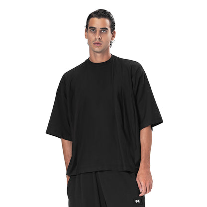 OVERSIZED CROPPED PLEAT T-SHIRT