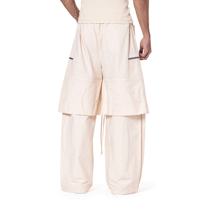 BEIGE CONVERTIBLE SHORT-PANTS