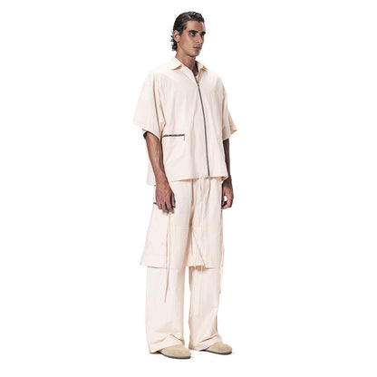 ZIP UP COLLARED SHIRT