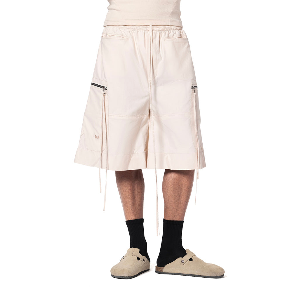 BEIGE CONVERTIBLE SHORT-PANTS