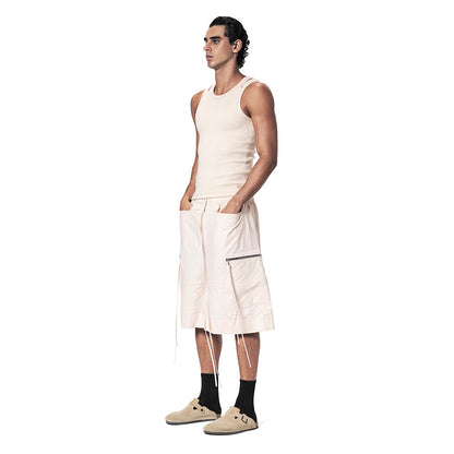 BEIGE CONVERTIBLE SHORT-PANTS