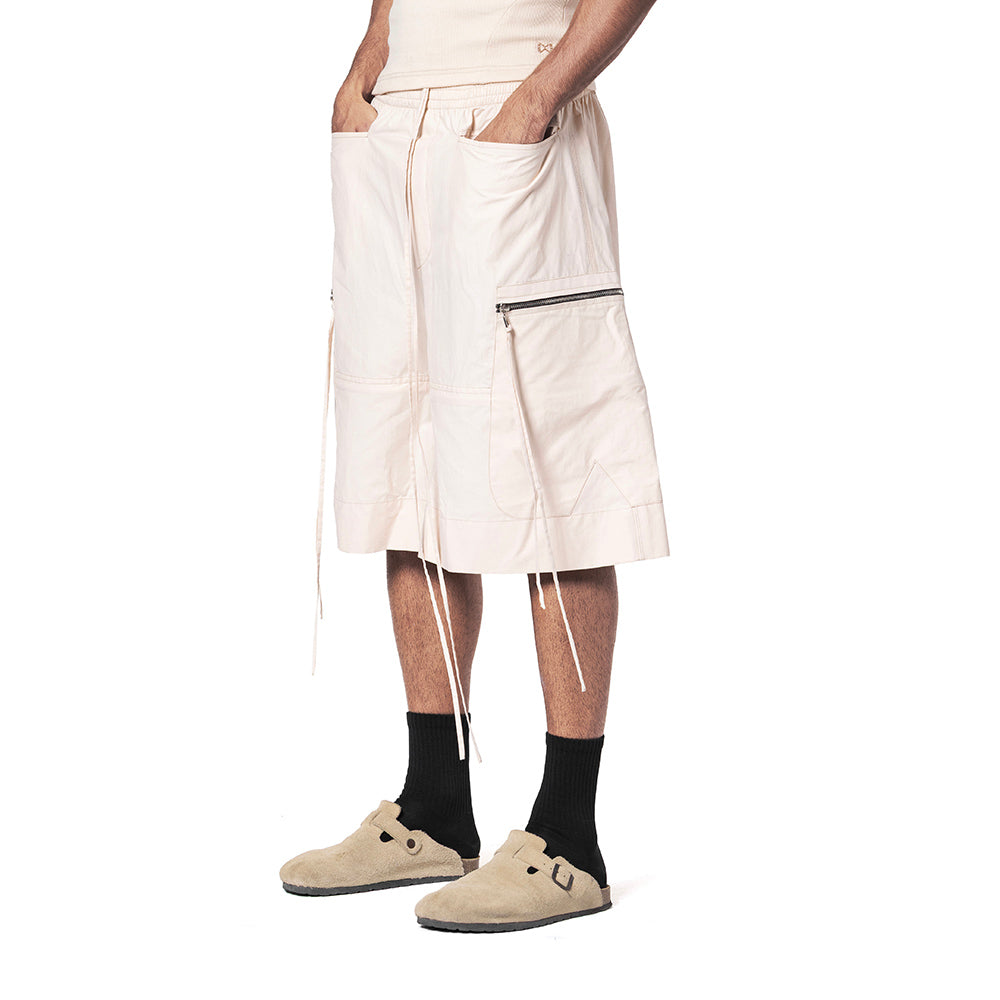 BEIGE CONVERTIBLE SHORT-PANTS