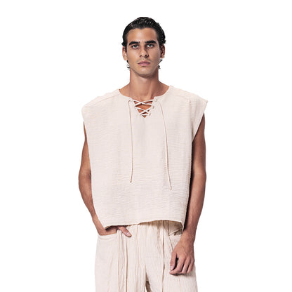 LINEN STRING TANK