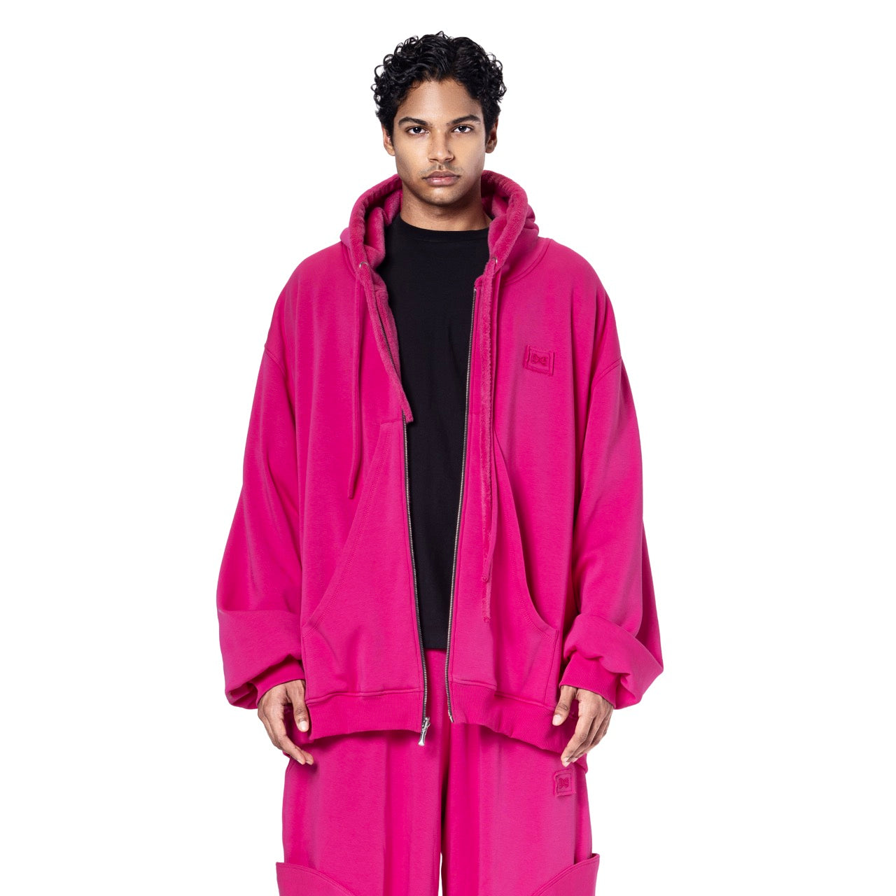 DOUBLE-FACE ZIP HOODIE