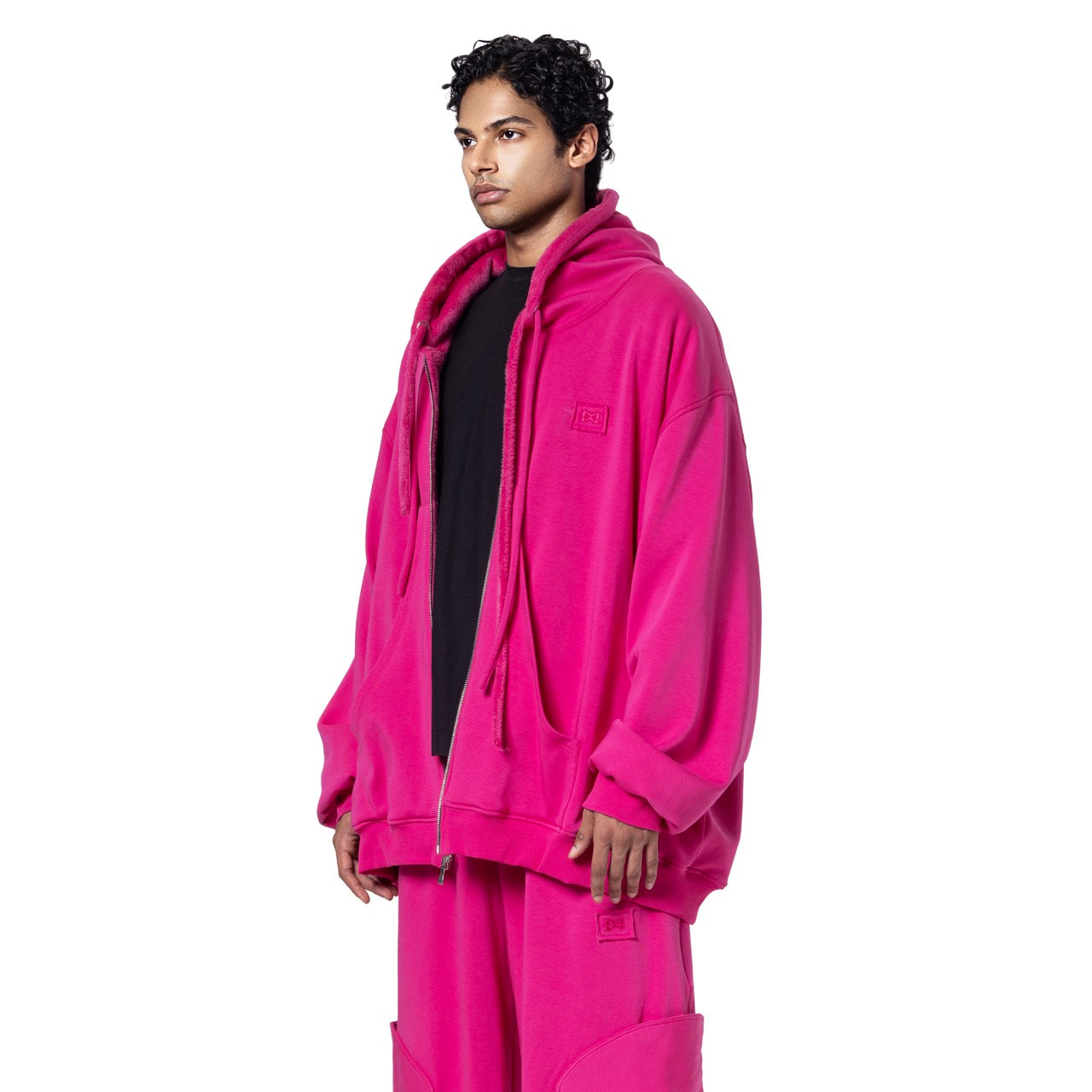 DOUBLE-FACE ZIP HOODIE