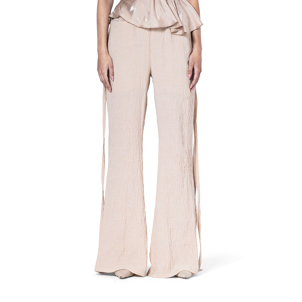 FLARED LINEN PANTS